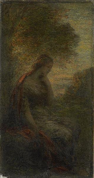 Henri Fantin-Latour Young Woman under a Tree at Sunset, Called